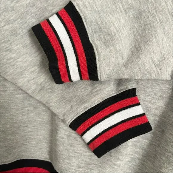 Sanrio Hello Kitty Grey Crew Neck Cute Preppy Retro Pullover Sweater- Large - Picture 4 of 6